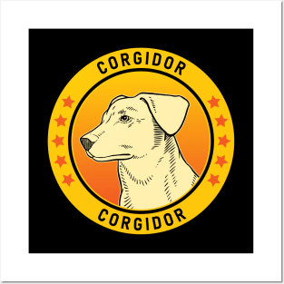 Corgidor Dog Portrait Posters and Art